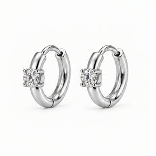 Yael Solitaire Huggie Hoop Earring