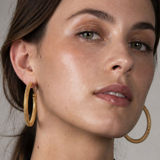 Lou Large Mesh Hoop Earring