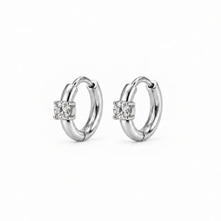 Yael Solitaire Huggie Hoop Earring