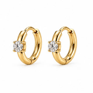 Yael Solitaire Huggie Hoop Earring