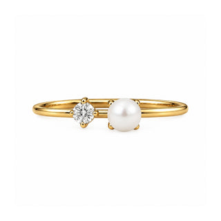 Enza Pearl Stone Ring