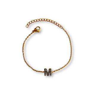 Dainty "M" Chain Bracelet