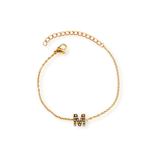 Dainty "M" Chain Bracelet