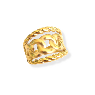 Twisted Chain Link Ring