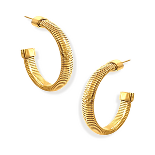 Thick Coiled Hoop Earring