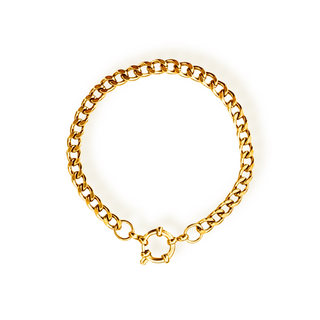 Cuban Link Anchor Clasp Bracelet