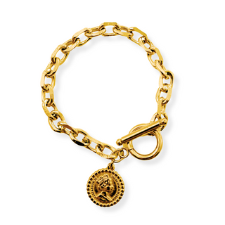 Toggle Chain Coin Bracelet