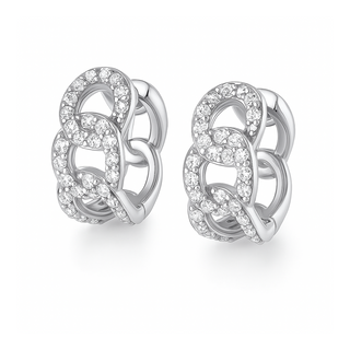 Anika Chain Huggie Hoop Earring