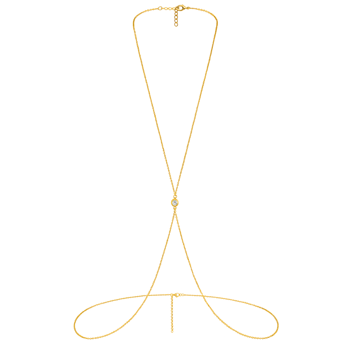 Gold Body Chain Necklace For Women - Stainless Steel Dainty Full Body Chain