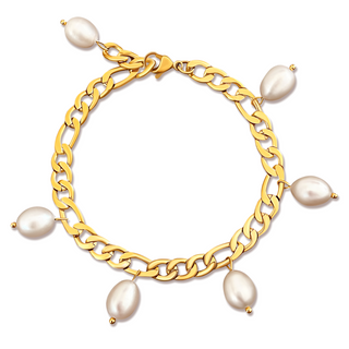 Ellie Vail - Binx Figaro Chain Pearl Bracelet
