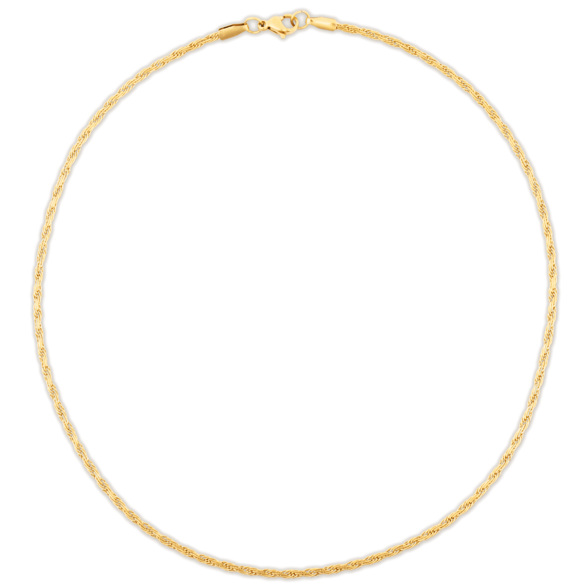 Ellie Vail Waterproof Jewelry - Calla Flat Rope Chain Necklace Gold