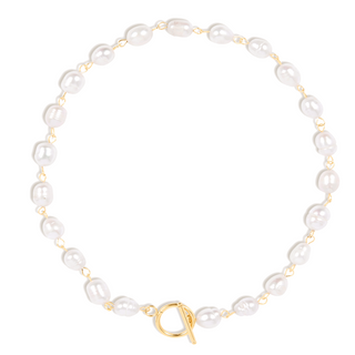 Ellie Vail - Chandre Chunky Pearl Toggle Choker Necklace