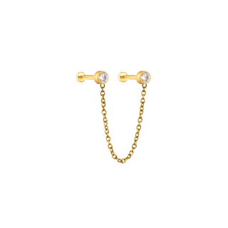 Ellie Vail - Erika Double Stud Chain Cartilage Earring